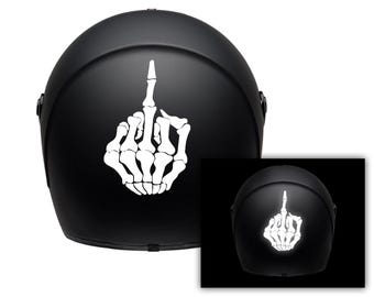 reflective Motorcycle helmet sticker / decal / waterproof vinyl decor / moto sticker / skeleton hand