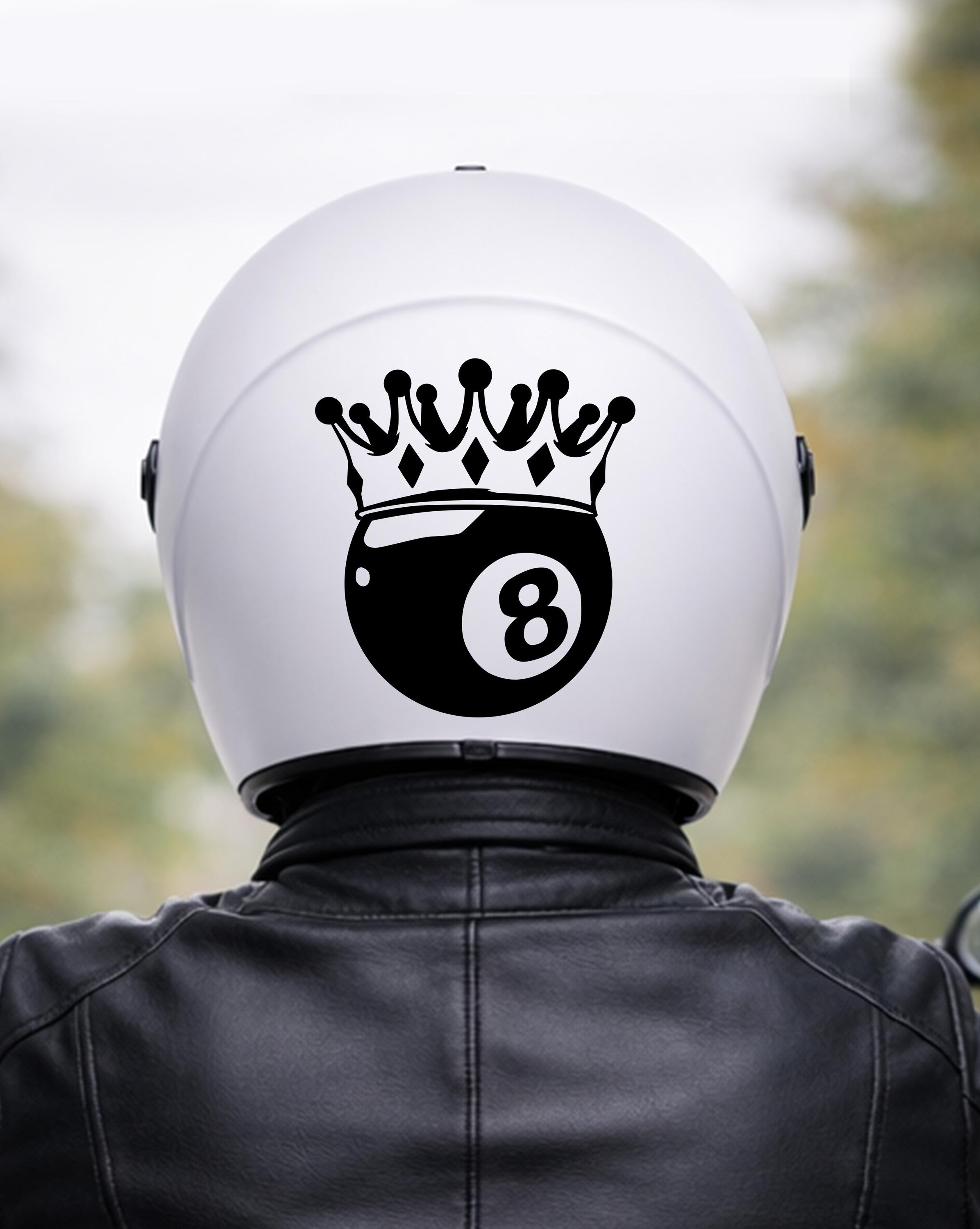 Custom Lucky Number Crown Billiard Ball Motorcycle Helmet Sticker / Decal /  Waterproof Vinyl Decor / Moto Sticker - Etsy