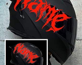 Reflective Custom name Motorcycle helmet sticker / decal / waterproof vinyl decor / moto sticker red