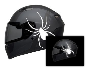 reflective Motorcycle helmet sticker / decal / waterproof vinyl decor / moto sticker / spiders / 2pcs.