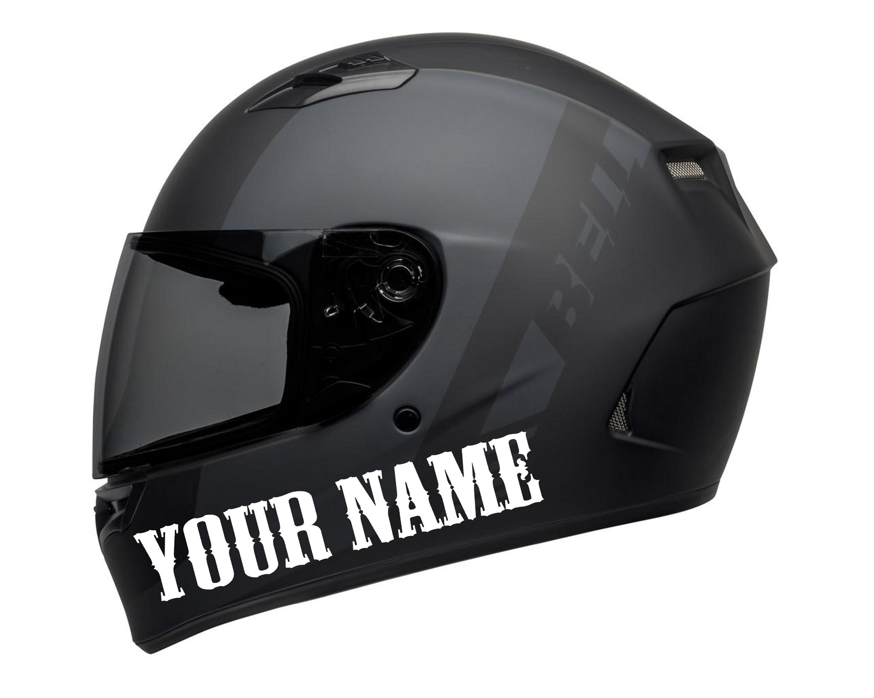 Custom Name Motorcycle Helmet Sticker / Decal / Waterproof Vinyl Decor ...