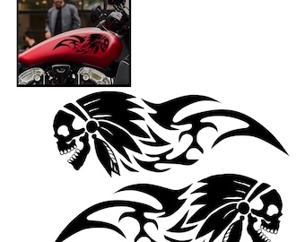 Motorcycle Tank Decal indian / Sticker 2pcs / Moto Gas Tank Stickers /