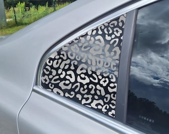 Car Rear Window Decal / window sticker / decal / waterproof vinyl decor / leopard pattern