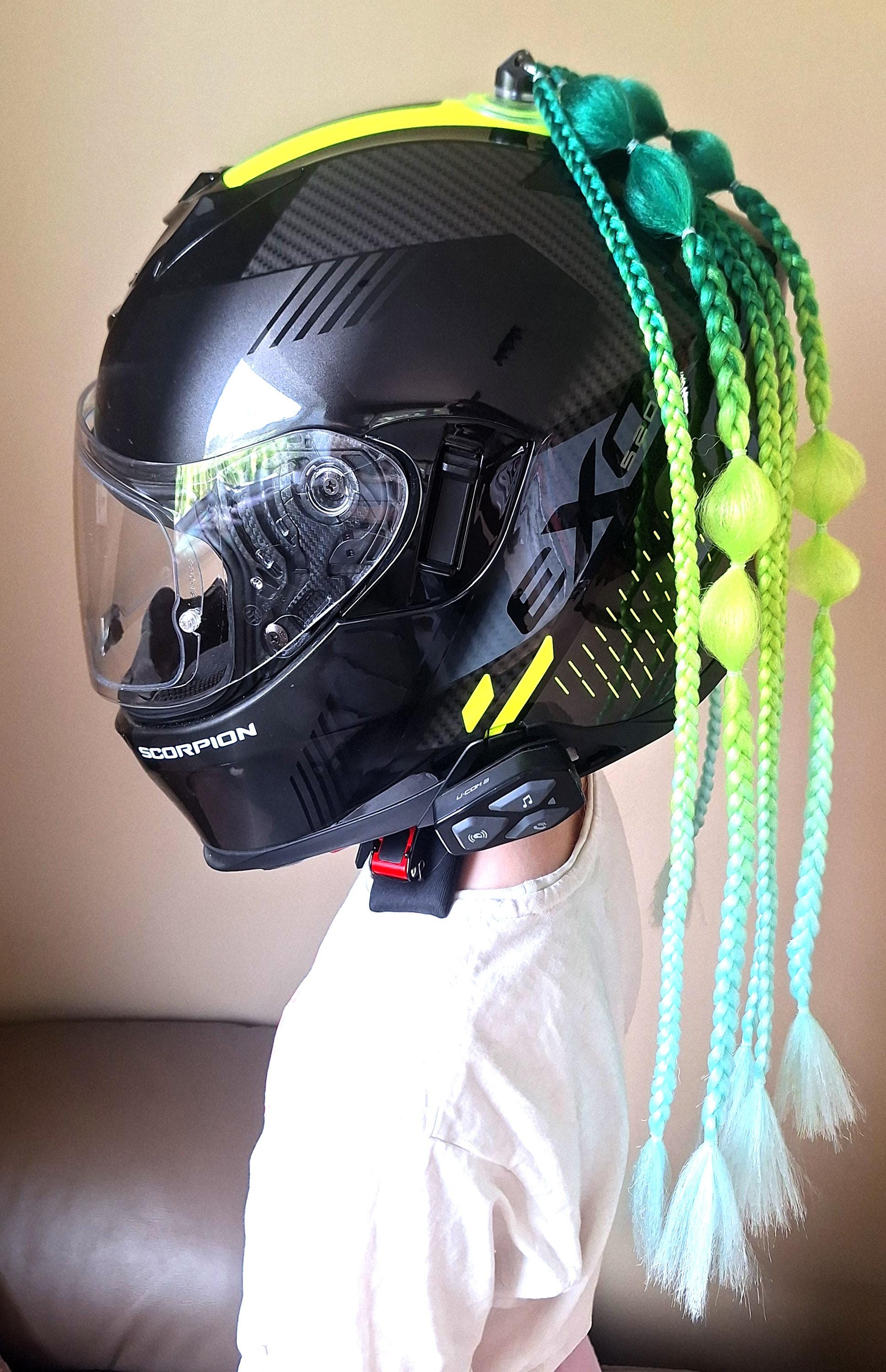 Biker Braids / Motorcycle Helmet Braids / Lady Rider / Handmade / Hair ...