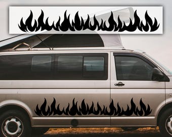 Car side  Decal / van sticker / decal / waterproof vinyl decor / flames