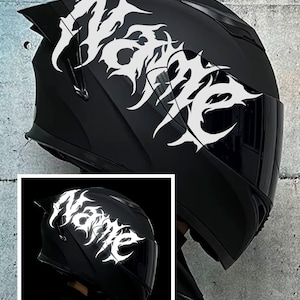Pegatina reflectante con nombre personalizado para casco de motocicleta/calcomanía/decoración de vinilo impermeable/pegatina para motocicleta