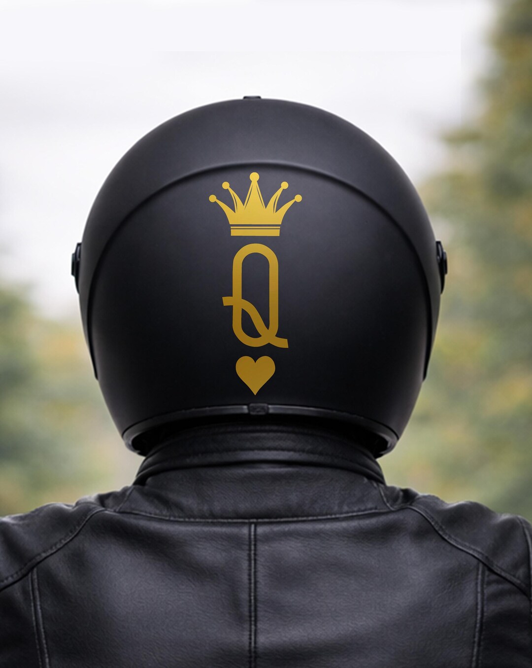 crown on motorcycle helmet Motorcycle Helmet Sticker / Decal / Waterproof Vinyl Decor / Moto Sticker /  Queen