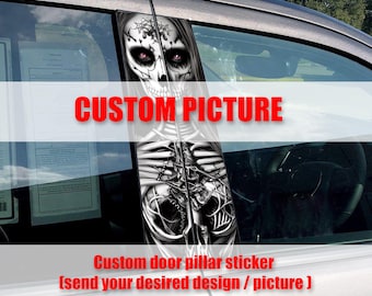Adhesivo para pilar de puerta de coche personalizado / calcomanía / se adapta a cualquier vehículo / tamaño personalizado /