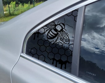 Car Rear Window Decal / window sticker / decal / waterproof vinyl decor / bee / honey