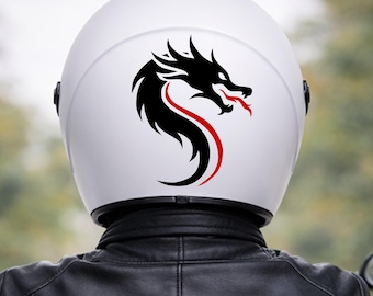 Motorcycle helmet sticker / decal / waterproof vinyl decor / moto sticker / dragon