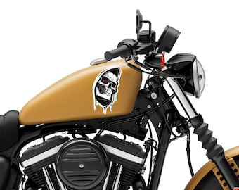 Motorcycle Tank Decal / Sticker 2pcs / Moto Gas Tank Stickers / skull