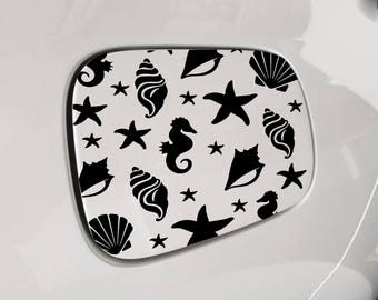Auto Tankdeckel Aufkleber / Muschel / Auto Aufkleber / Tankdeckel Aufkleber / Meer / Ozean