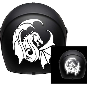 Motorcycle helmet decal reflective dragon  / sticker / waterproof vinyl decor / moto sticker /