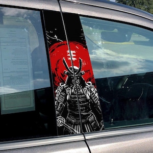 Car door livery pillar sticker / decal / fits for any vehicle / custom size / samurai / dark