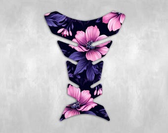 Motorcycle Tank pad sticker / decal / universal / wrap / Universal Tank Protection for Motorcycles / flowers