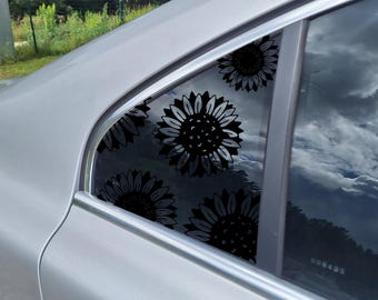 Car Rear Window Decal / window sticker / decal / waterproof vinyl decor / sunflowers