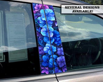 Adhesivo para el pilar de la puerta del coche / Vinilo decorativo / Se adapta a cualquier vehículo / Tamaño personalizado / Flores / Magia / Colores