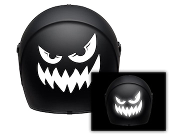 reflective Motorcycle helmet sticker / decal / waterproof vinyl decor / moto sticker /evil smile / horror