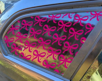 Car Rear Window Decal / window sticker / decal / waterproof vinyl decor / bow / girly pink