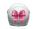 Motorcycle helmet decal pink bow  / sticker / waterproof vinyl decor / moto sticker / glitter product logo