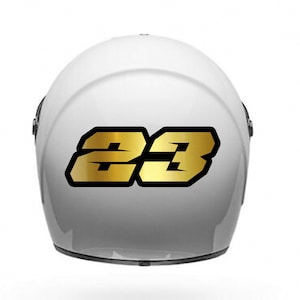 Custom racing number Motorcycle helmet sticker / decal / waterproof vinyl decor / moto sticker /
