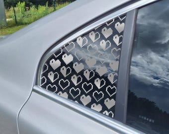 Car Rear Window Decal / window sticker / decal / waterproof vinyl decor / pixel heart