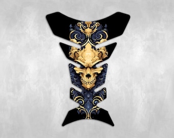 Motorcycle Tank pad sticker / decal / universal / wrap / Universal Tank Protection for Motorcycles / skeleton