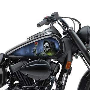 Motorcycle Tank Decal / Sticker 2pcs / Moto Gas Tank Stickers / for honda shadow skeleton
