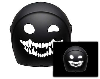 reflective Motorcycle helmet sticker / decal / waterproof vinyl decor / moto sticker /evil smile / horror