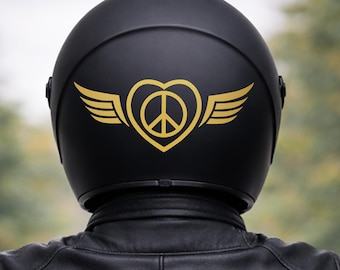 Motorradhelm Aufkleber / wasserfestes Vinyl-Aufkleber / Helm Aufkleber / Flügel / Peace