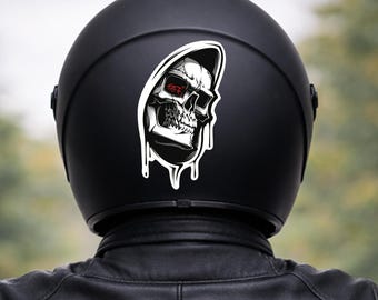 Motorcycle helmet sticker / decal / waterproof vinyl decor / moto sticker / skull / skeleton