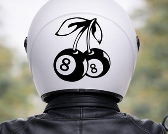 Custom Lucky Number Cherry Motorcycle Helmet Sticker / Decal / Waterproof  Vinyl Decor / Moto Sticker - Etsy