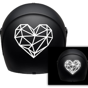 Adesivo riflettente per casco da moto / decalcomania / decorazione in vinile impermeabile / adesivo moto / cuore