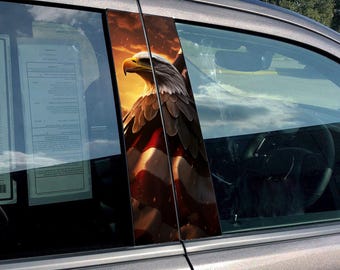 Adhesivo para pilar de puerta de coche / calcomanía / se adapta a cualquier vehículo / tamaño personalizado / águila / animal