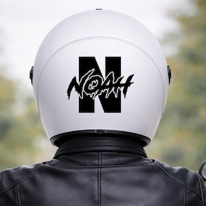 Adesivo per casco da moto con nome personalizzato / decalcomania / decorazione in vinile impermeabile / adesivo per moto / personalizzato