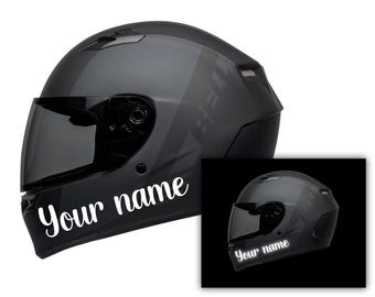 Reflective Custom name Motorcycle helmet sticker / decal / waterproof vinyl decor / moto sticker / 2pcs.