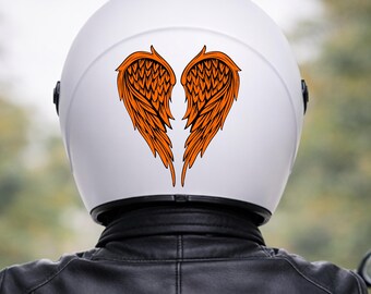 Motorcycle helmet sticker / decal / waterproof vinyl decor / moto sticker / wings / angel / orange Motorcycle helmet sticker / decal / waterproof vinyl decor / moto sticker / wings / angel / orange
