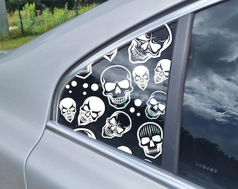 Car Rear Window Decal / window sticker / decal / waterproof vinyl decor / skull / skeleton