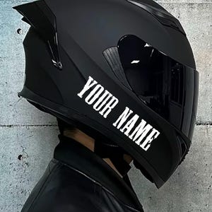 Pegatina para casco de motocicleta con nombre personalizado / calcomanía / decoración de vinilo impermeable / pegatina de motocicleta / 2 piezas.