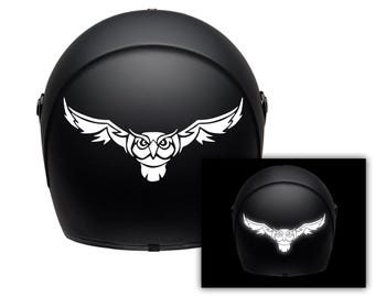 reflective Motorcycle helmet sticker / decal / waterproof vinyl decor / moto sticker / bird / owl