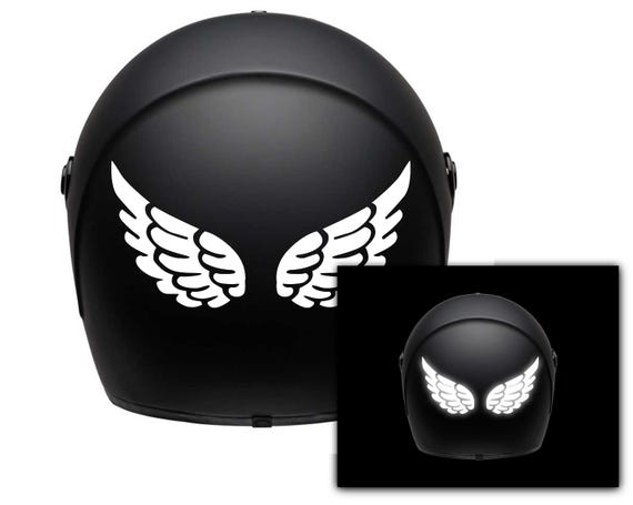 angel wings motorcycle helmet 3 Pairs White 4.5" x 2.7" Automotive Attention grabbing designs  Heaven vs. Hell. Good