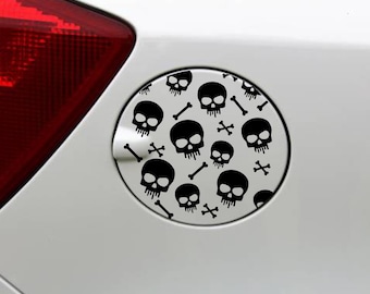 Totenkopf / Auto Tankdeckel Aufkleber / Tankdeckel Aufkleber / Skelett / Tankdeckel Aufkleber