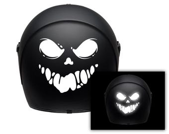 reflective Motorcycle helmet sticker / decal / waterproof vinyl decor / moto sticker /evil smile / horror