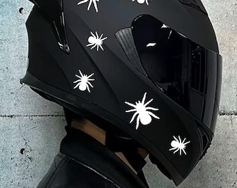 Motorcycle helmet sticker / decal / waterproof vinyl decor / moto sticker / spiders / 5pcs.