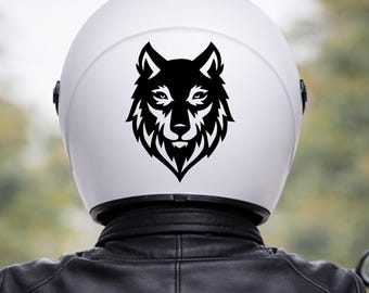 Motorcycle helmet sticker / decal / waterproof vinyl decor / moto sticker / wolf / nature