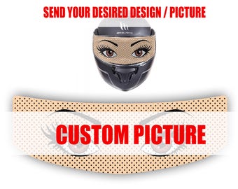 CUSTOM Motorcycle helmet perforated sticker / decal / skin / visor tint shield sticker /