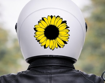 Motorcycle helmet sticker / decal / waterproof vinyl decor / moto sticker / flower / sunflower