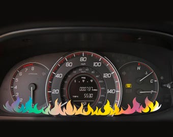 holographic Flame Fire Car dashboard Decal  car window sticker / decal / waterproof vinyl