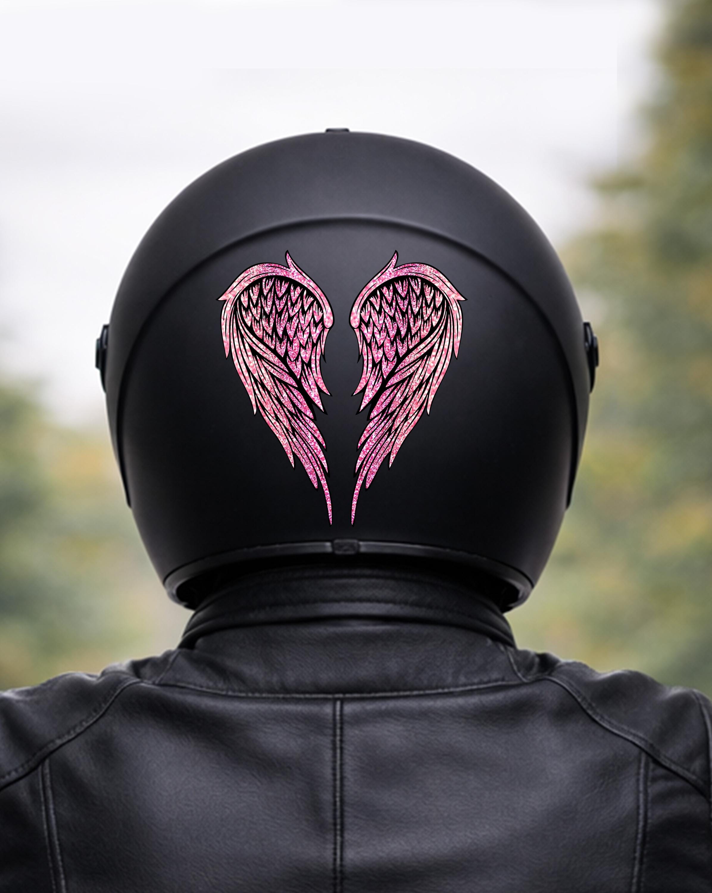 Motorcycle Helmet Sticker / Decal / Waterproof Vinyl Decor / Moto Sticker /  Wings / Angel / Pink - Etsy
