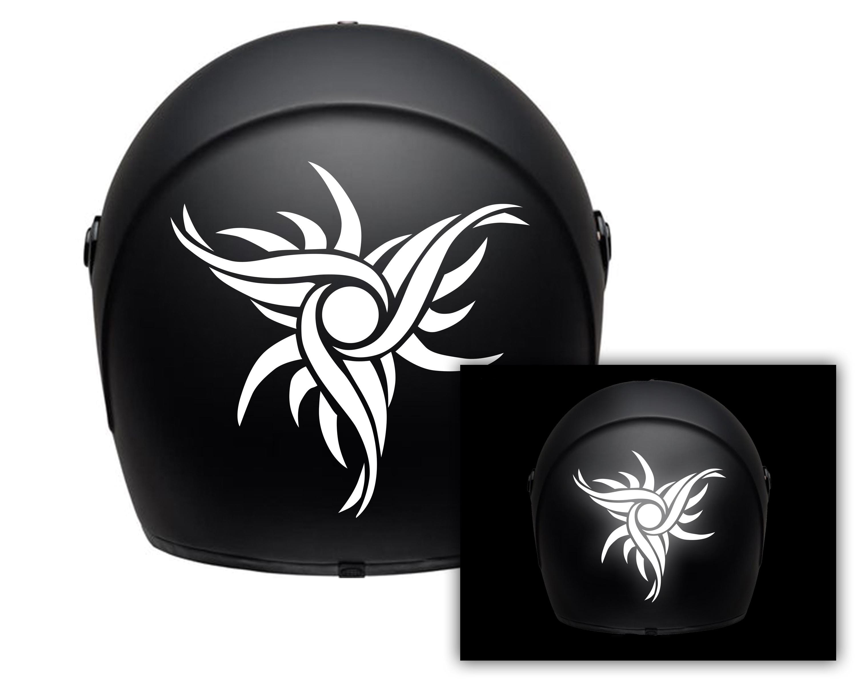 Sticker For Helmet Reflective Motorcycle Helmet Sticker / Decal / Waterproof Vinyl Decor ...